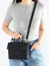 Cross Body Tas Calie Leder Nathan baume Zwart nathan 19-vue-porte